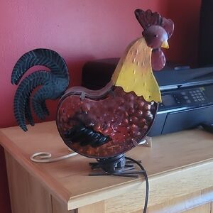 Colorful Rooster Metal Art Decor